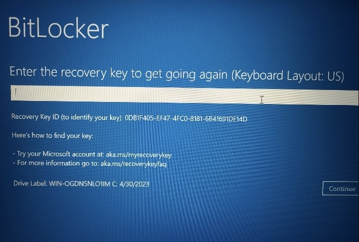 Bitlocker Recovery Key